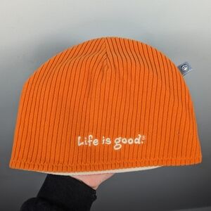 Life Is Good Unisex Reversible Polyester Winter Beanie Snow Hat One Size